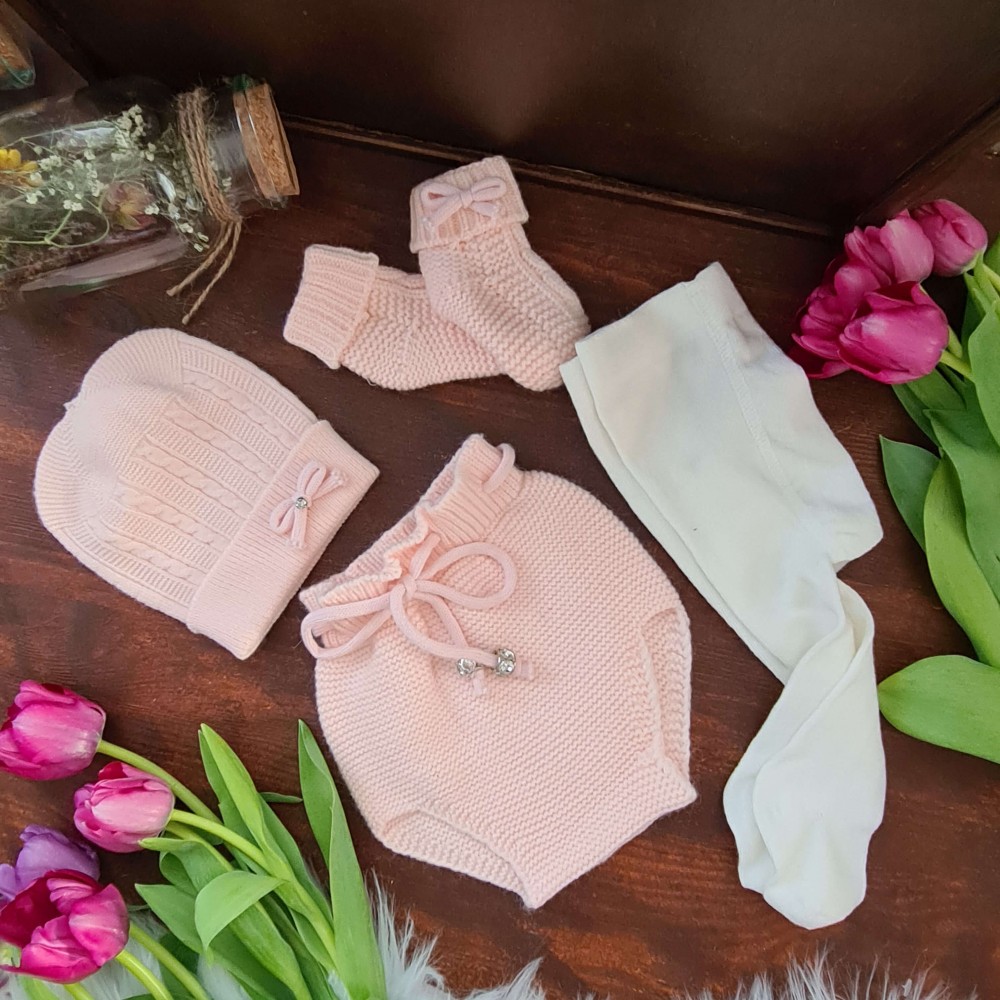 Baby Strick-Set rosa