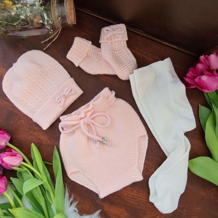 Baby Strick-Set rosa