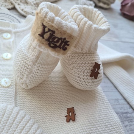 Baby Strickjacken-Set - weiß