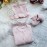 Baby Strickjacken-Set Muster - rosa