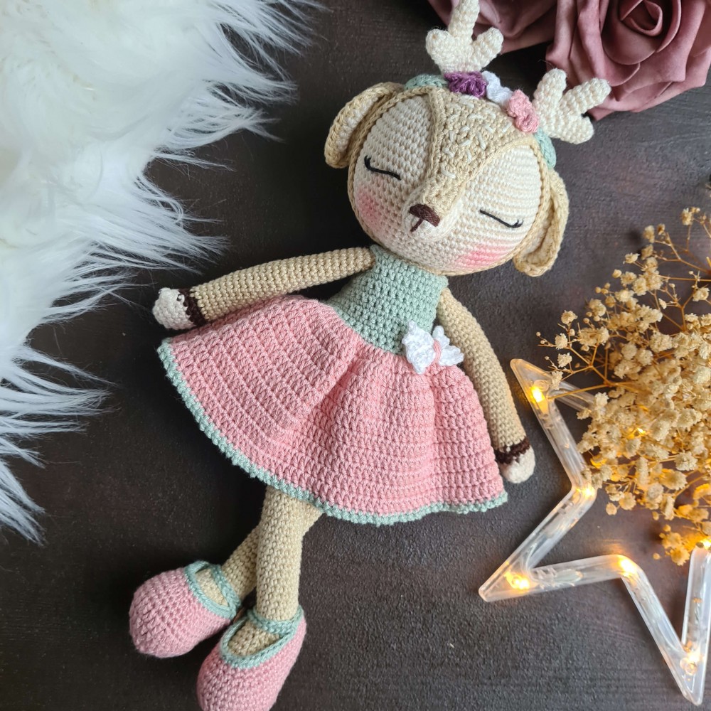 Kuscheltier Reh Mathilda lange Beine weitere Farben  // Spieluhr