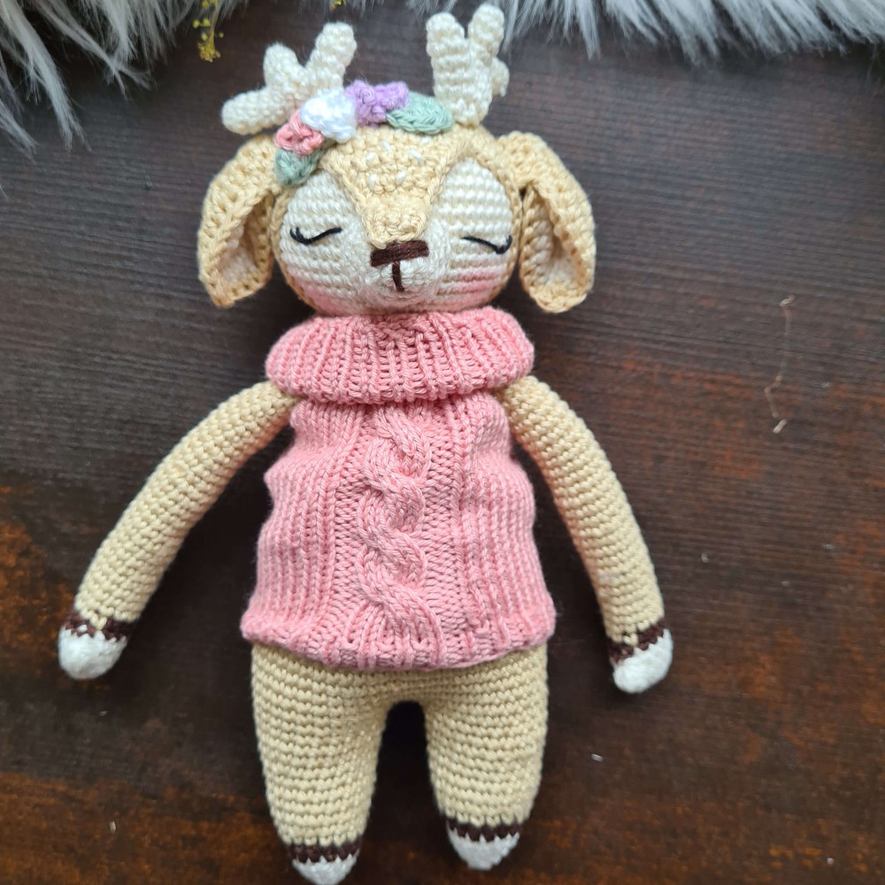 Kuscheltier Reh mit Pulunder - weitere Farben // Spieluhr