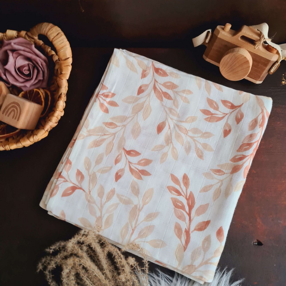 Musselin-Decke Vintage Leaves