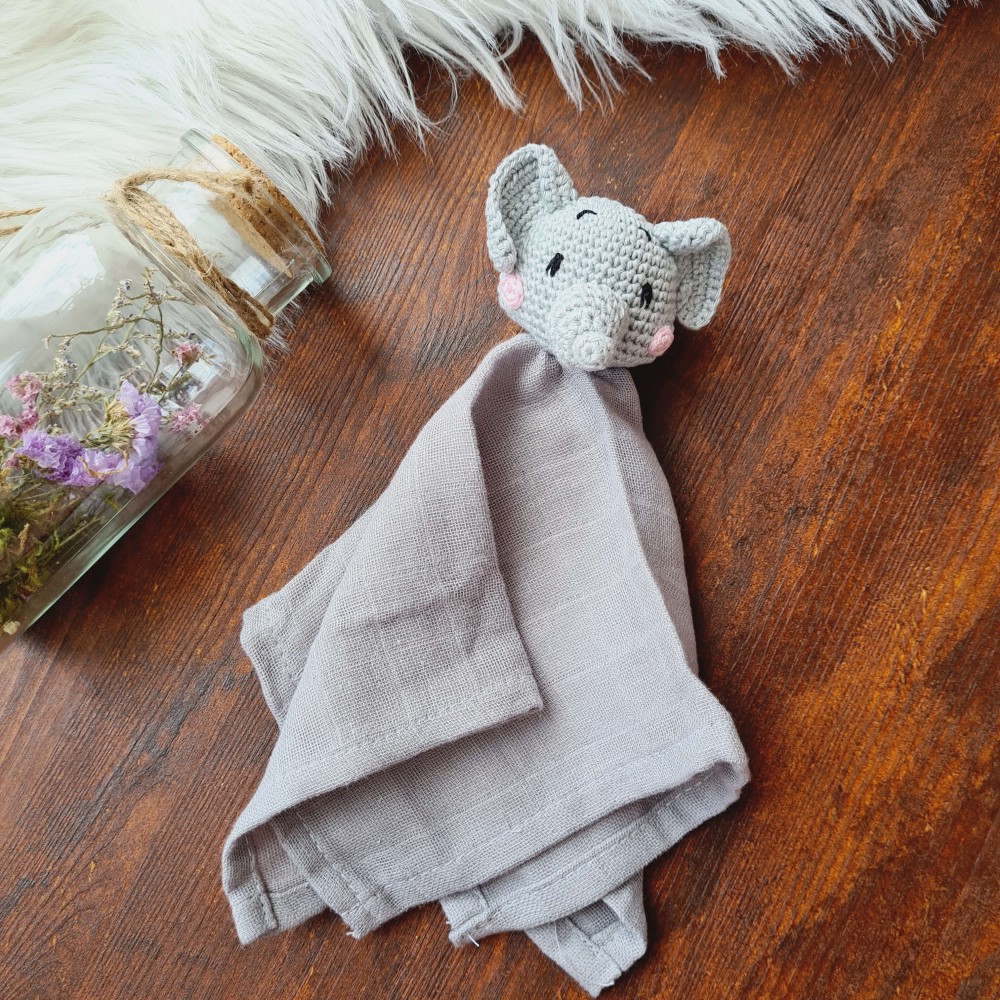 Schnuffeltuch Elefant taupe