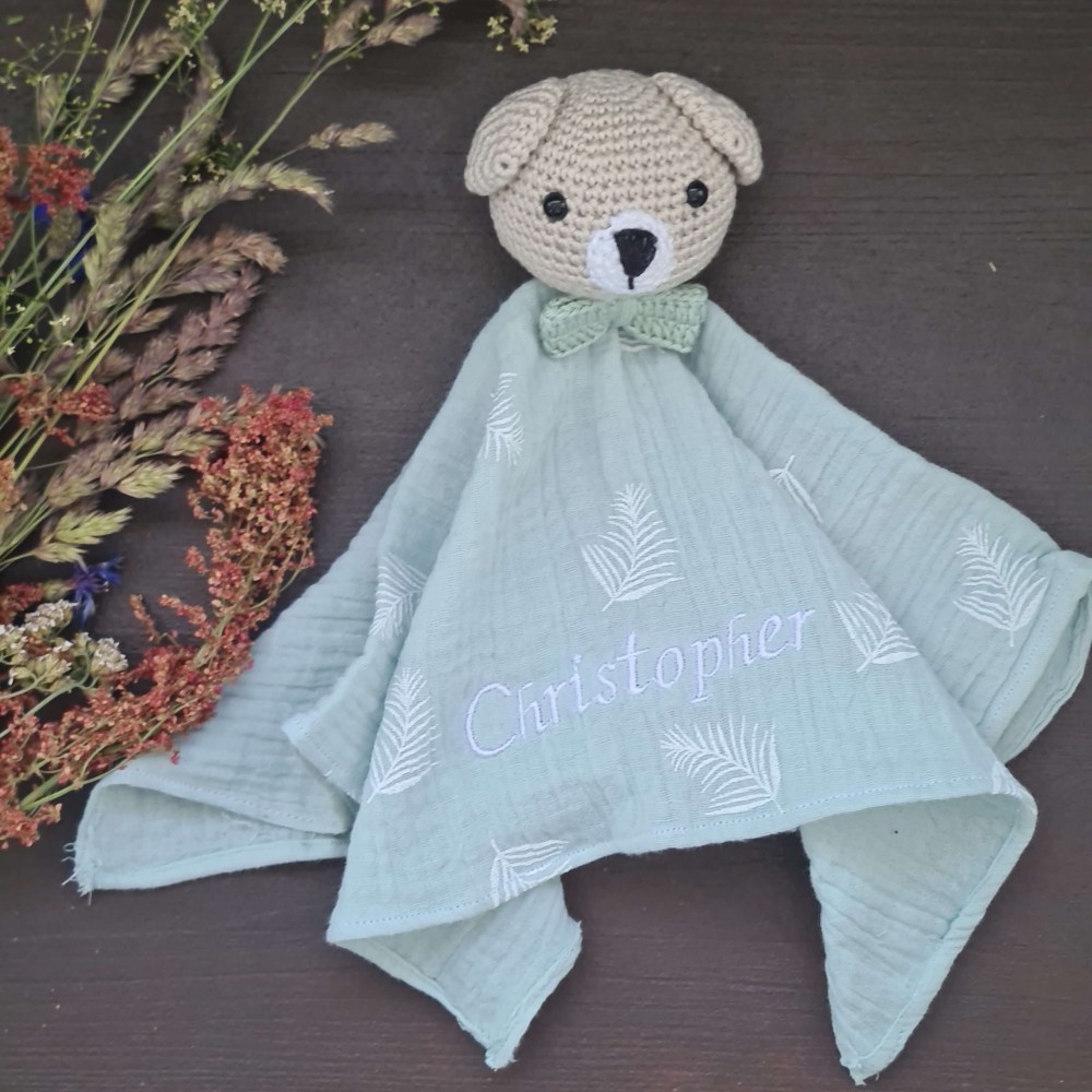 Schnuffeltuch Bär - mint