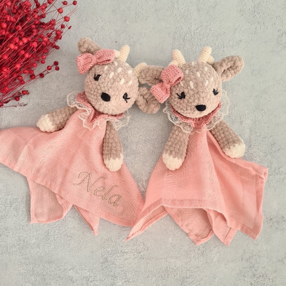 Schnuffeltuch Reh Plüsch - weitere Farben