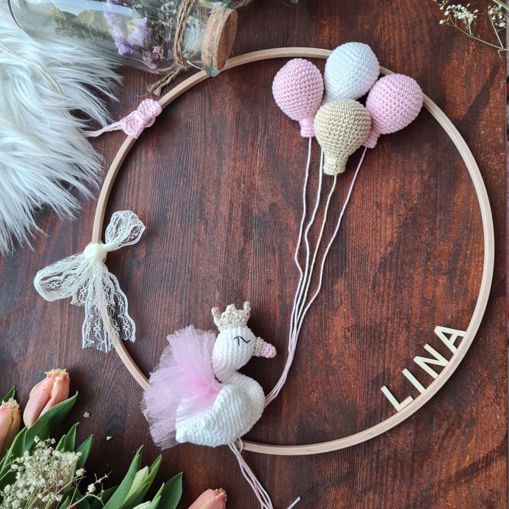 Tür Anhänger / Traumfänger Schwan