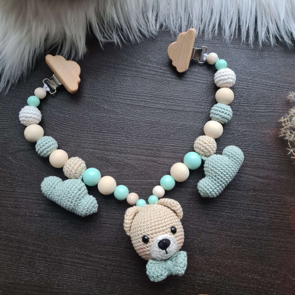 Wagenkette Bär mit Kissen - verschiedene Farben