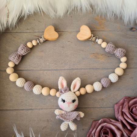 Wagenkette Hase mit Kleid - verschiedene Farben