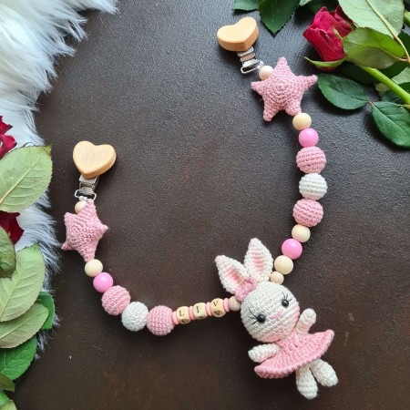 Wagenkette Hase mit Kleid - verschiedene Farben