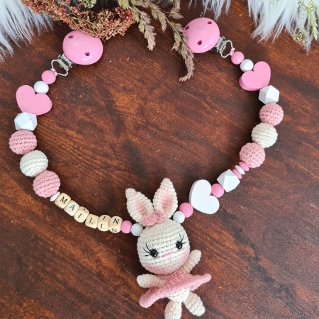 Wagenkette Hase mit Kleid - verschiedene Farben